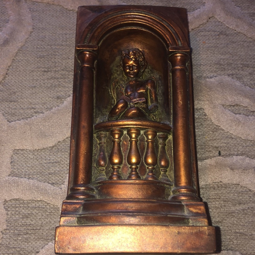 Antique bronze heavy ceramic statue - Picture 2 of 5